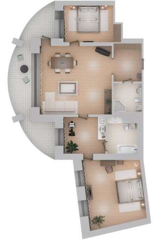 Гостиница Родник Алтая Белокуриха Апартамент 3-комнатный, Корпус: «Здравница»-20